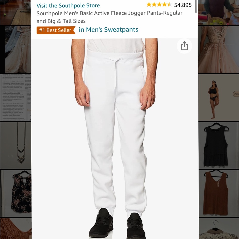 South Pole Men’s sweatpants joggers | white | xxl
